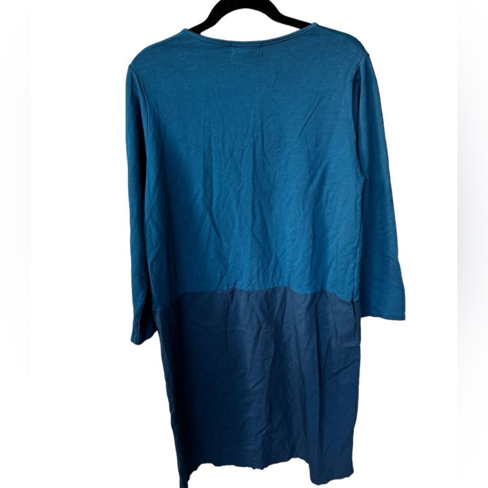 SAGA Italy Mixed Media Dress in Teal O/S NWT - Picture 2 of 3
